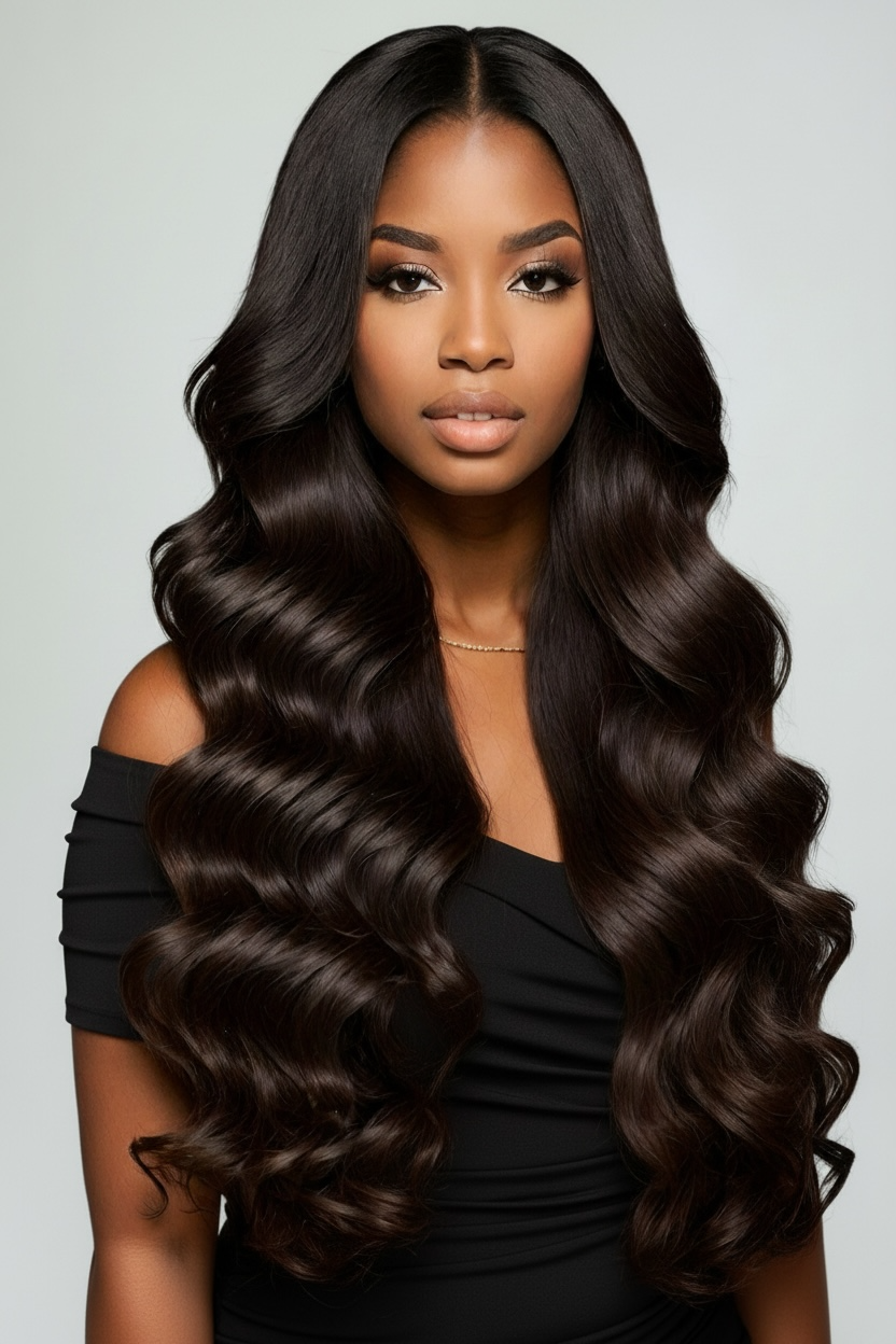 Raw Hair Body wave luxury - 30" - HD Lace - 200% Density